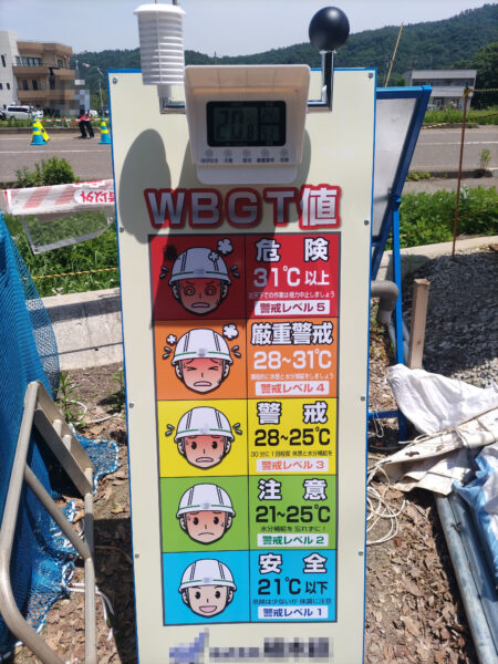 熱中症計付WBGT値看板